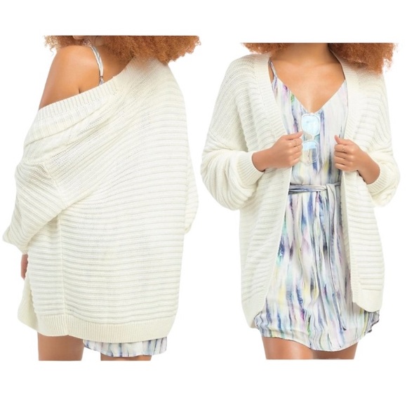 Dex Sweaters - Dex Textured Open Front Knit Cardigan